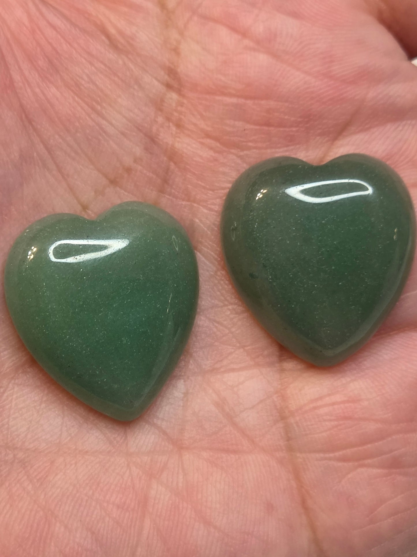 Green Aventurine Heart Cabs