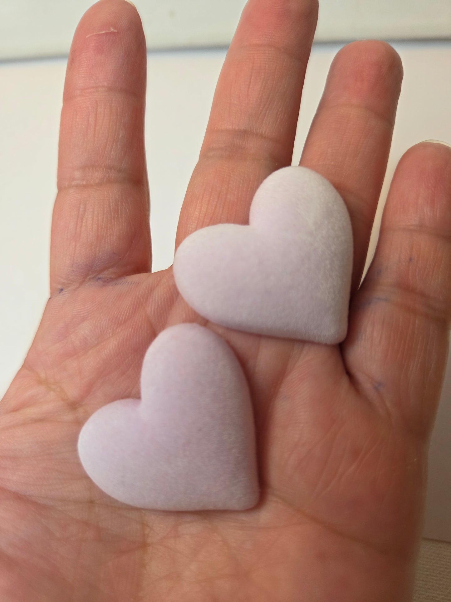 Velvet Lavender Heart Cabochons