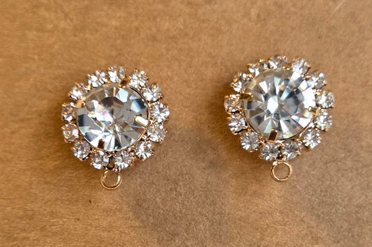 Clear Rhinestone Posts with