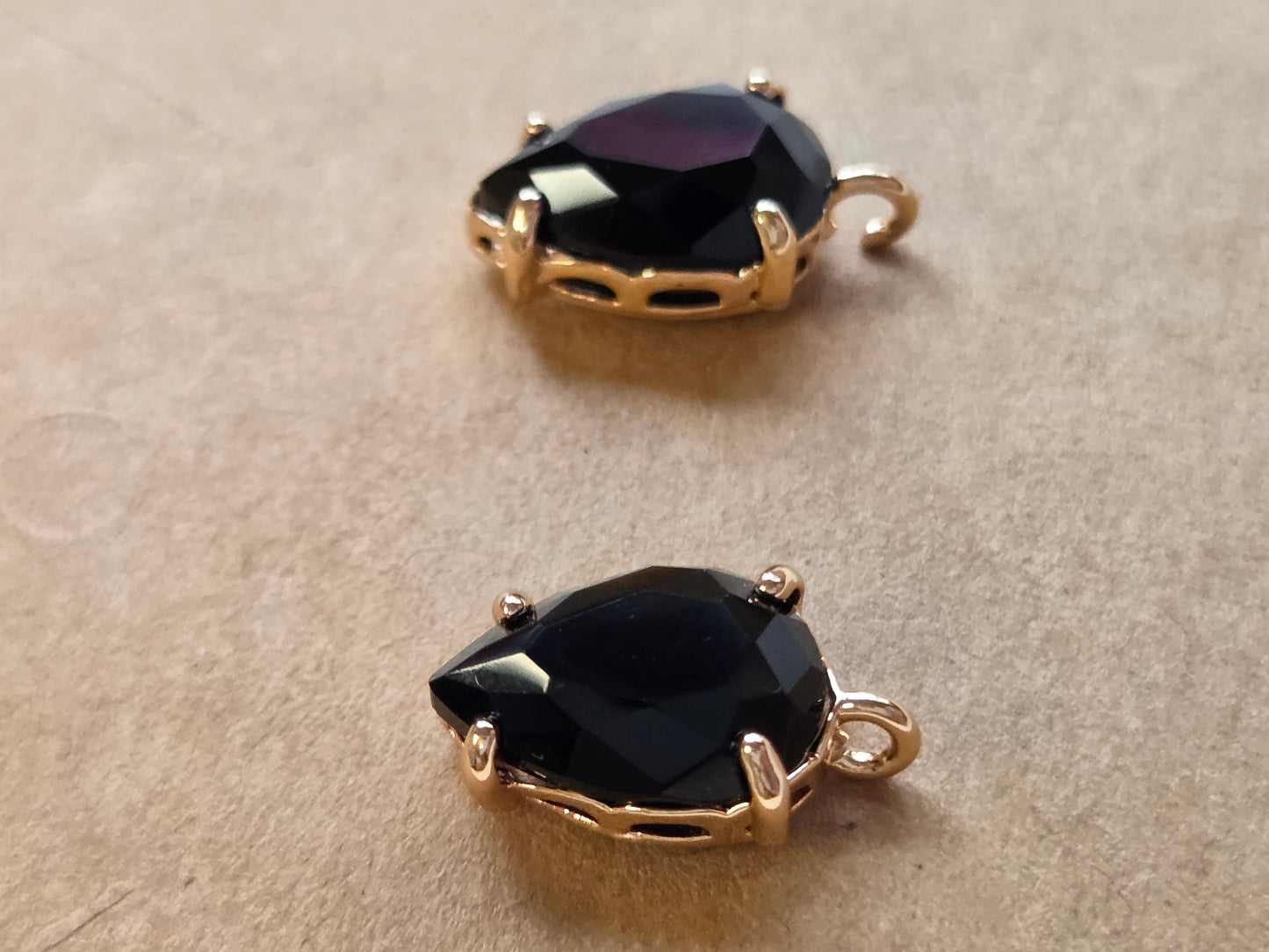 Teardrop Rhinestone Posts with hole