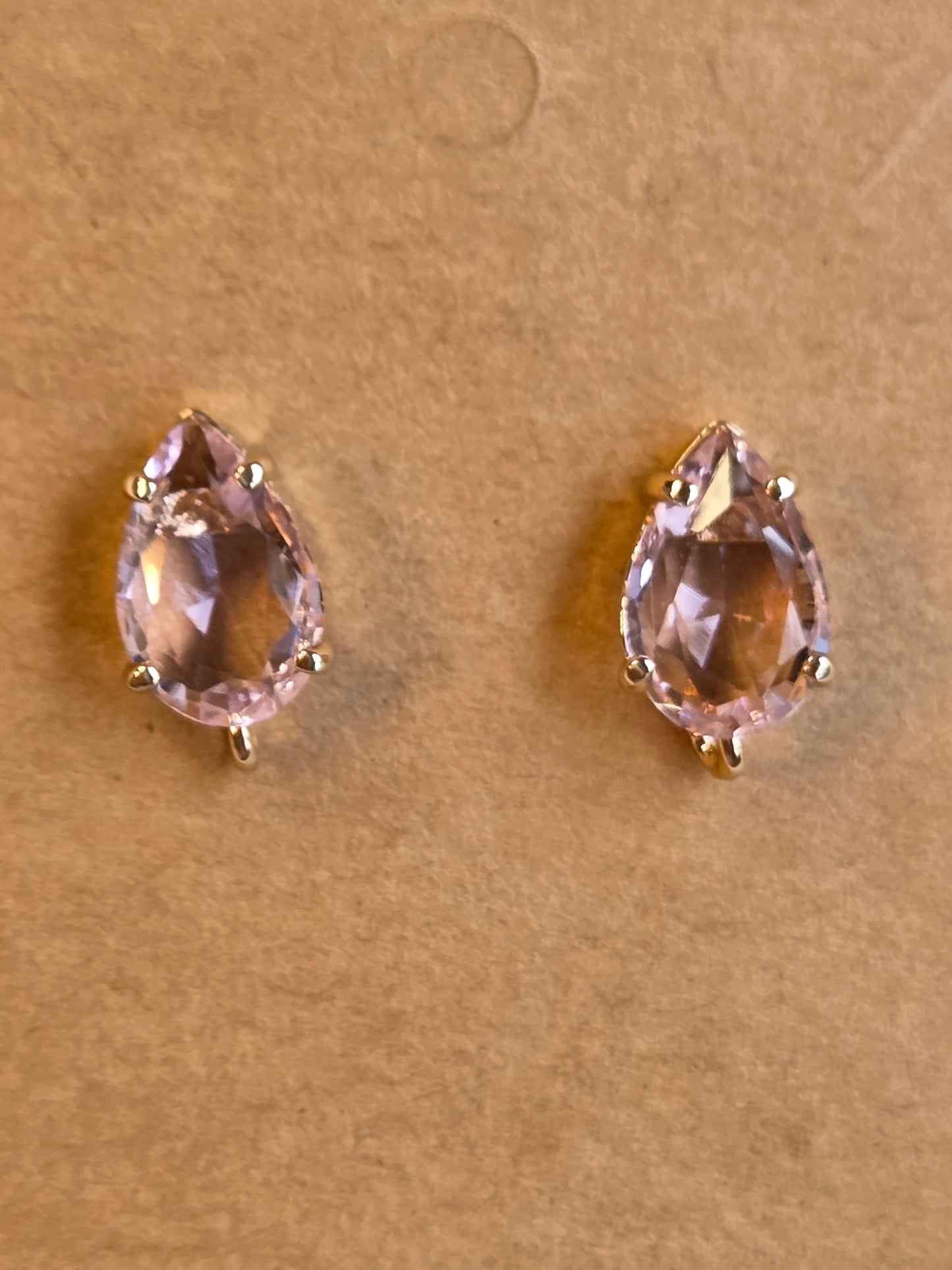 Teardrop Rhinestone Posts with hole