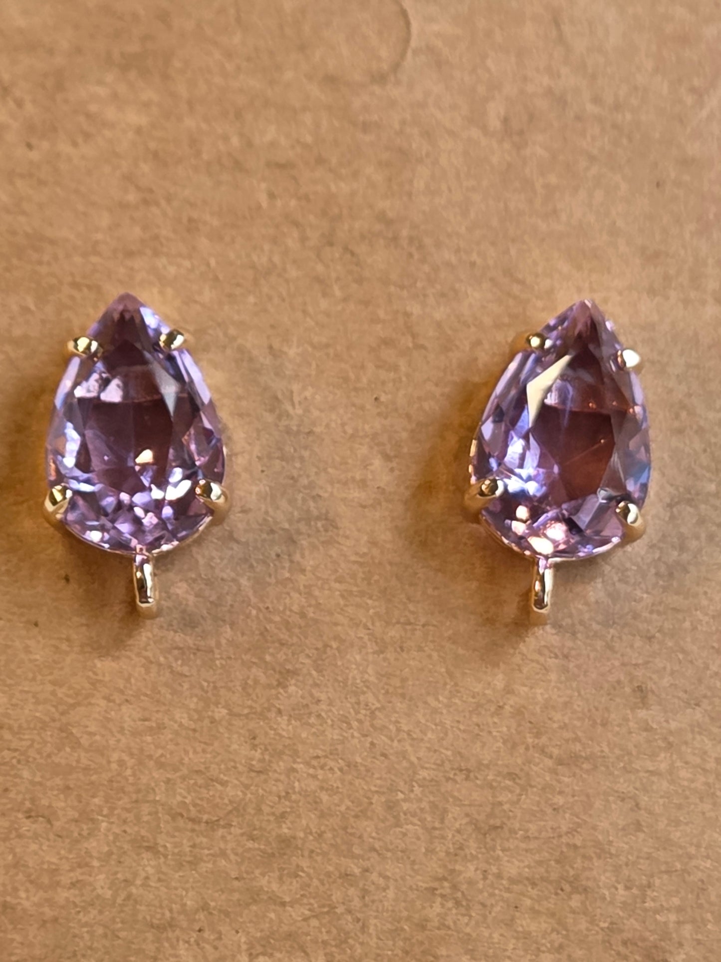 Teardrop Rhinestone Posts with hole