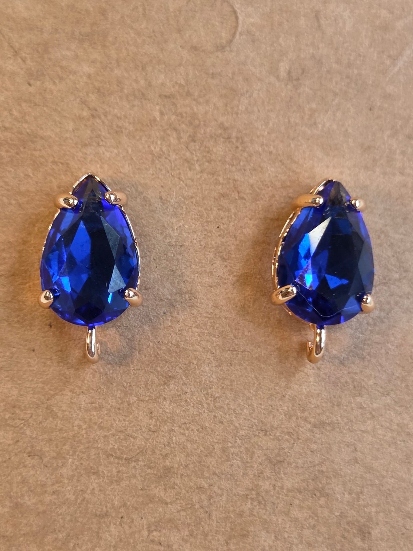 Teardrop Rhinestone Posts with hole